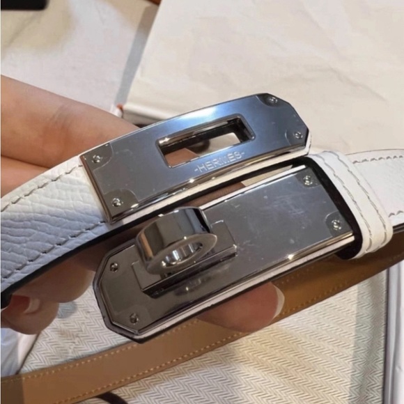 Hermes Epsom Kelly 18 belt white blanc authentic brand new - Picture 2 of 9